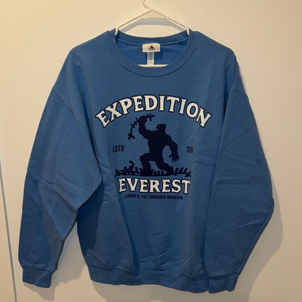 Disney Blue Crewneck Sweater Expedition Everest